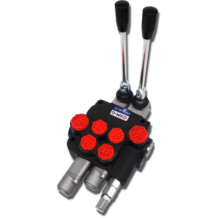 ROZDZIELACZ HYDRAULICZNY MONOBLOK 2 SEKCJE 80L TUR 02P80L ZATRZASK SILNIKOWY MOTOR ZATRZASK MZ